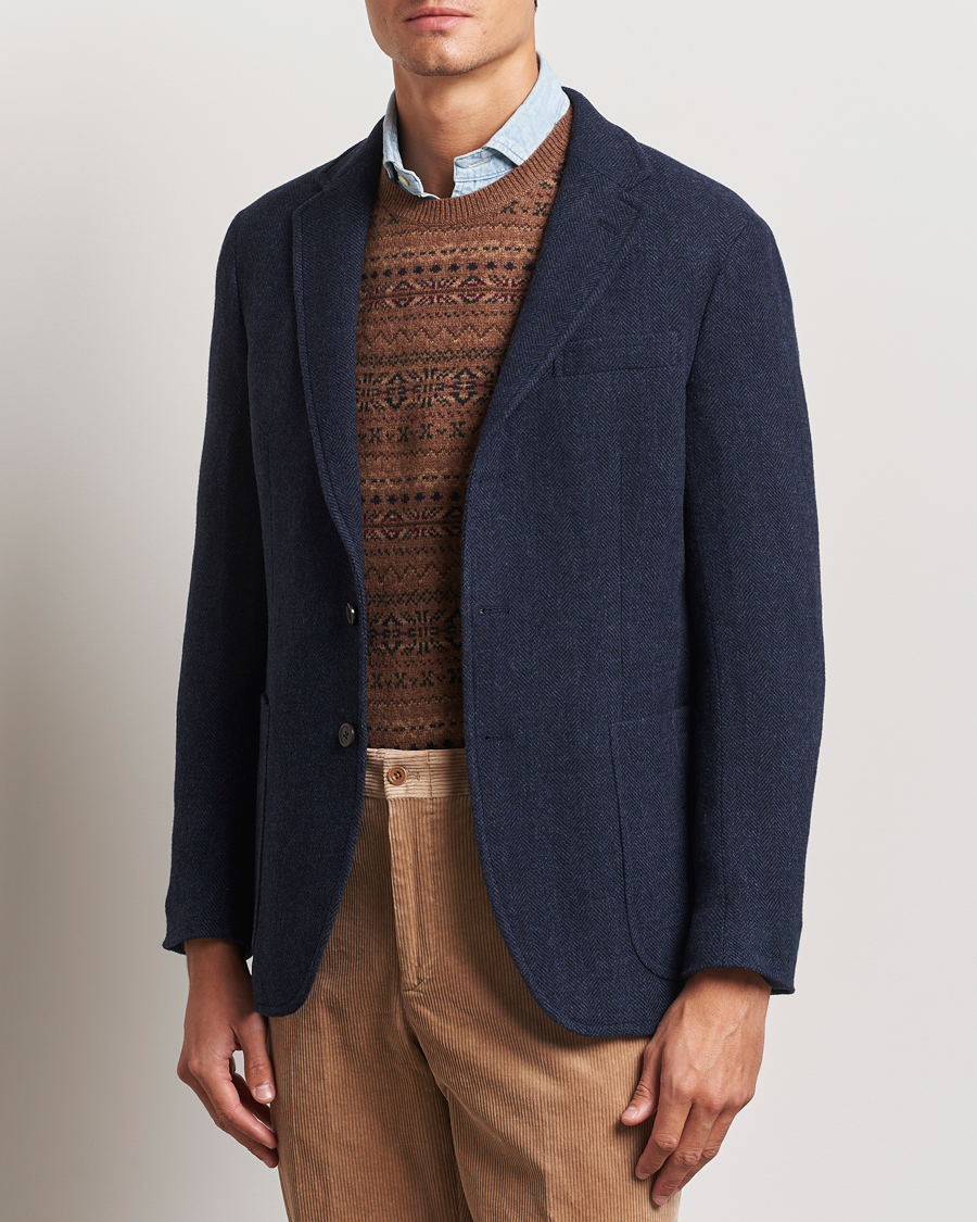 Men | Blazers | Polo Ralph Lauren | Broken Herringbone Sportcoat Navy Multi