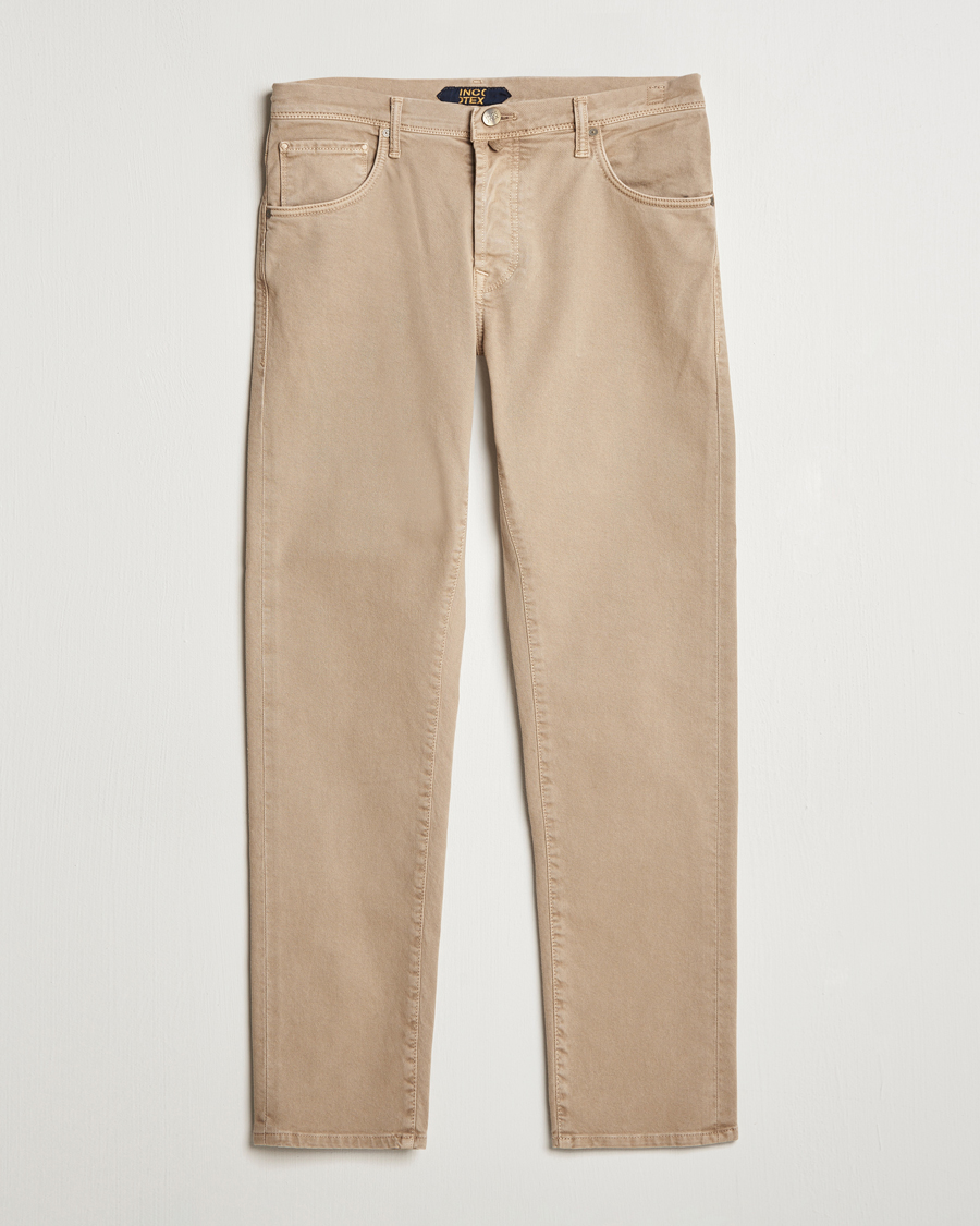 Men | Trousers | Incotex | 5-Pocket Bull Denim Pants Beige