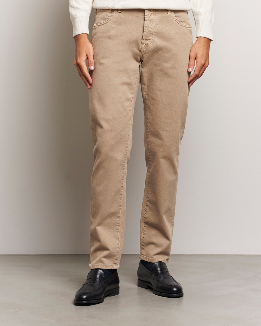 Men | Trousers | Incotex | 5-Pocket Bull Denim Pants Beige