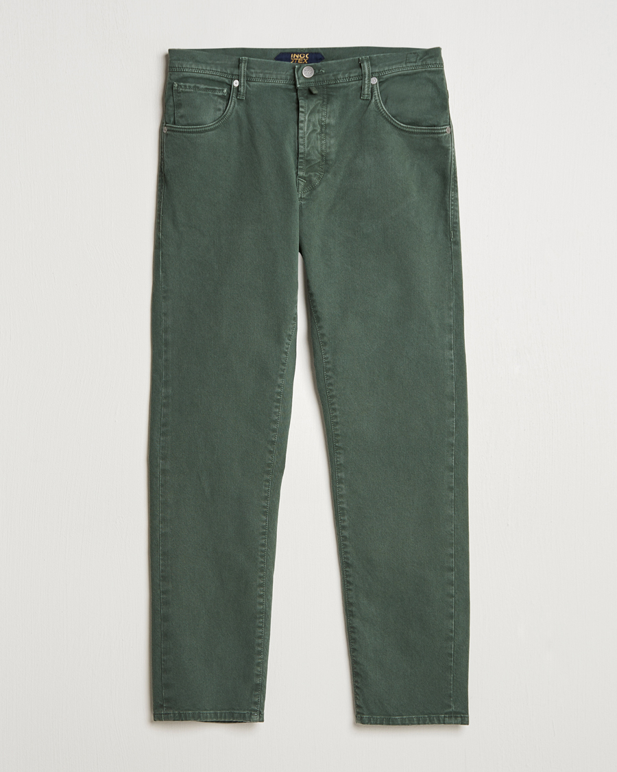 Men | Trousers | Incotex | 5-Pocket Bull Denim Pants Dark Green