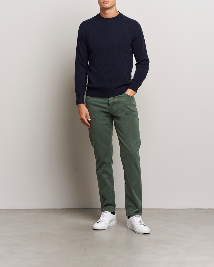 Men | Trousers | Incotex | 5-Pocket Bull Denim Pants Dark Green