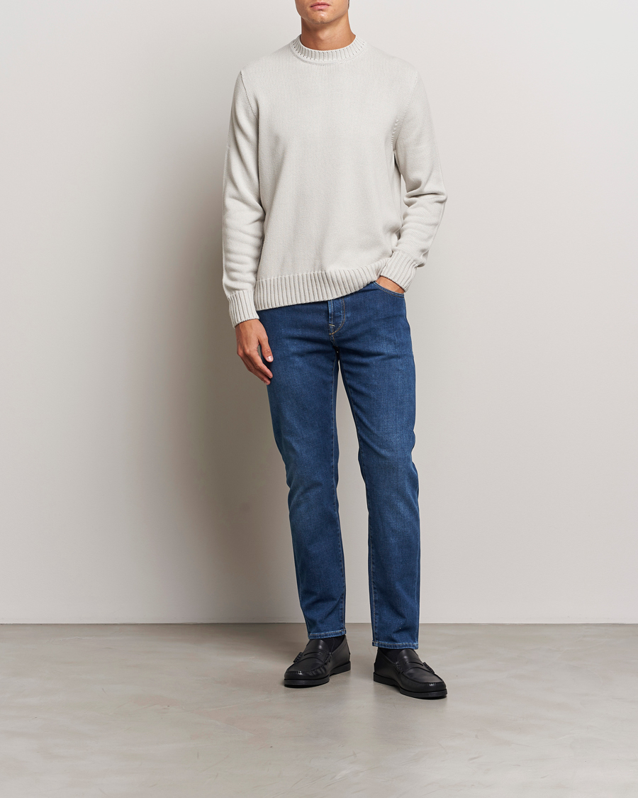 Men | Jeans | Incotex | 5-Pocket Stretch Denim Medium Blue