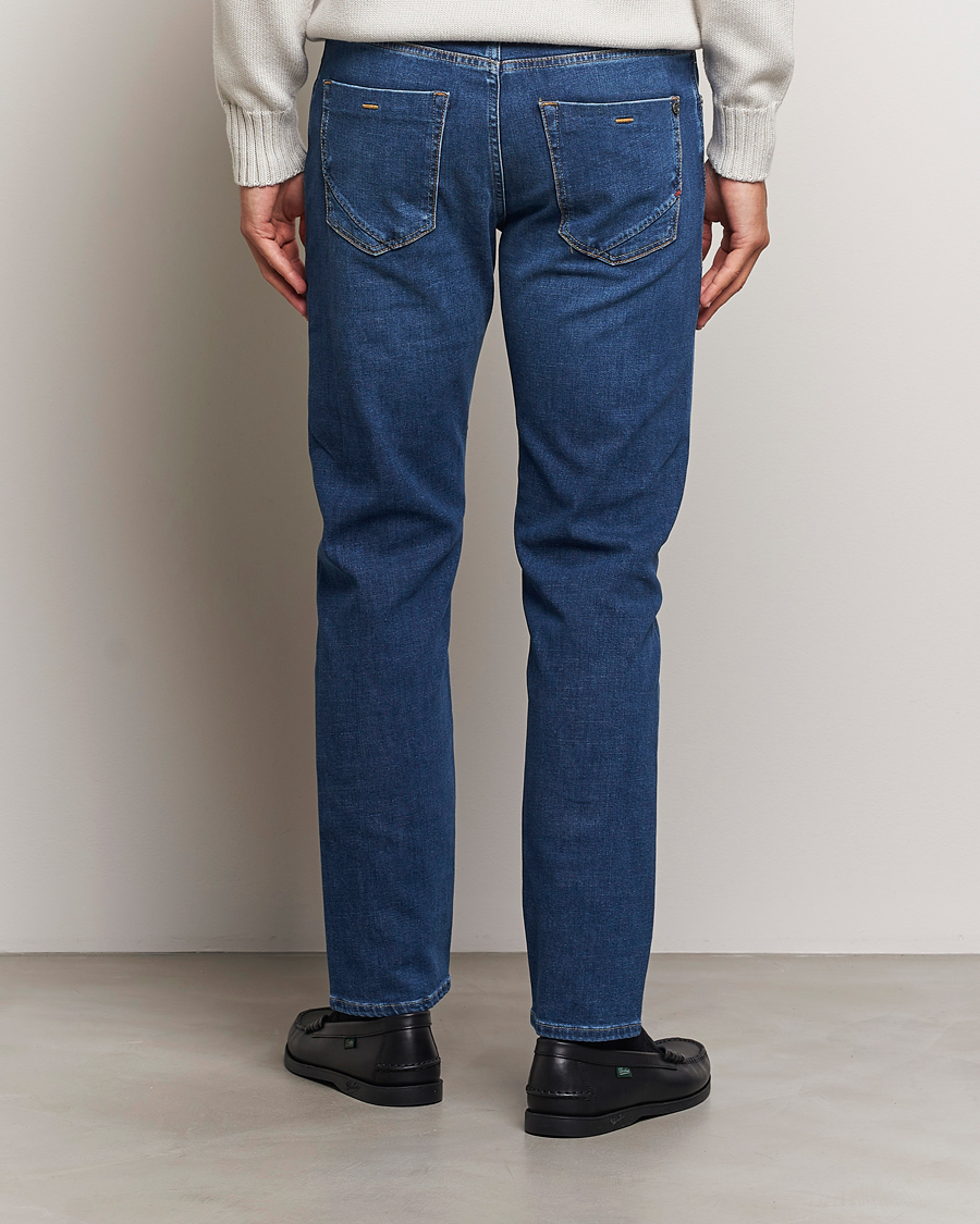 Men | Jeans | Incotex | 5-Pocket Stretch Denim Medium Blue