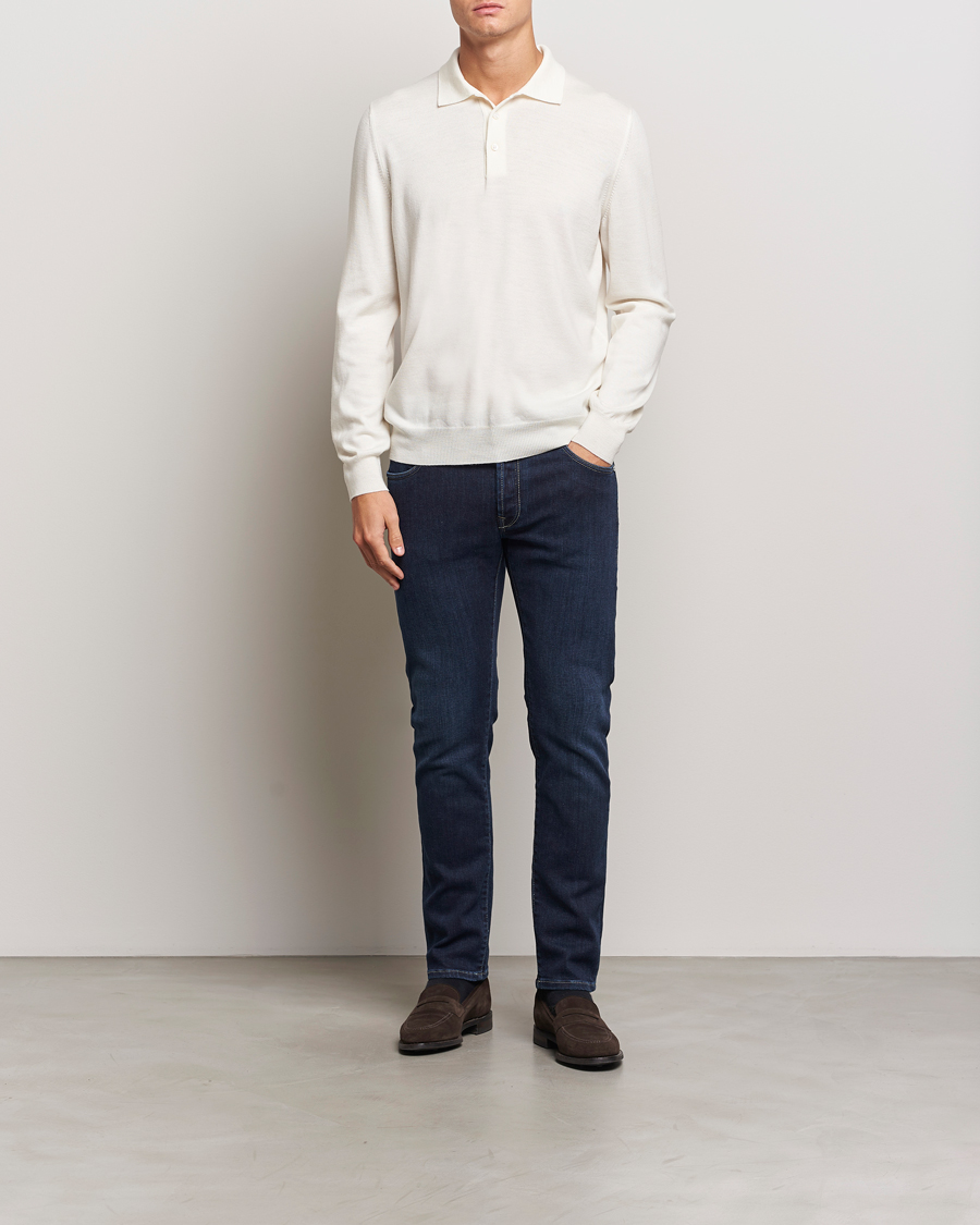 Men | Jeans | Incotex | 5-Pocket Stretch Denim Dark Blue