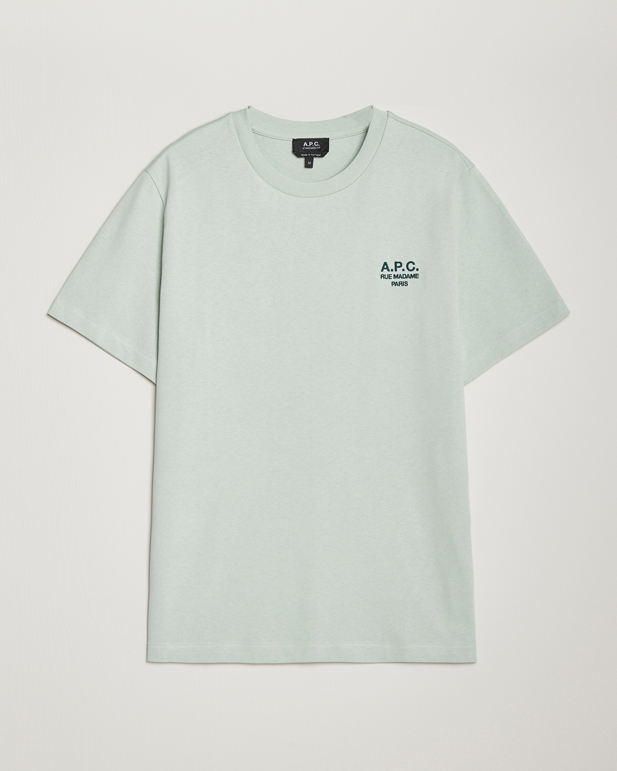 Men | T-Shirts | A.P.C. | Rue Madame T-Shirt Light Green