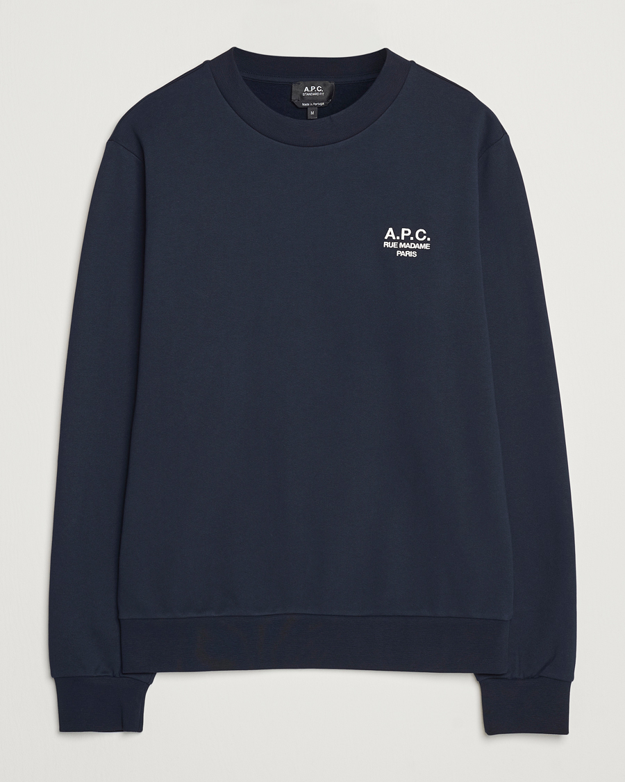 Men | Sweaters & Knitwear | A.P.C. | Rue Madame Sweatshirt Dark Navy