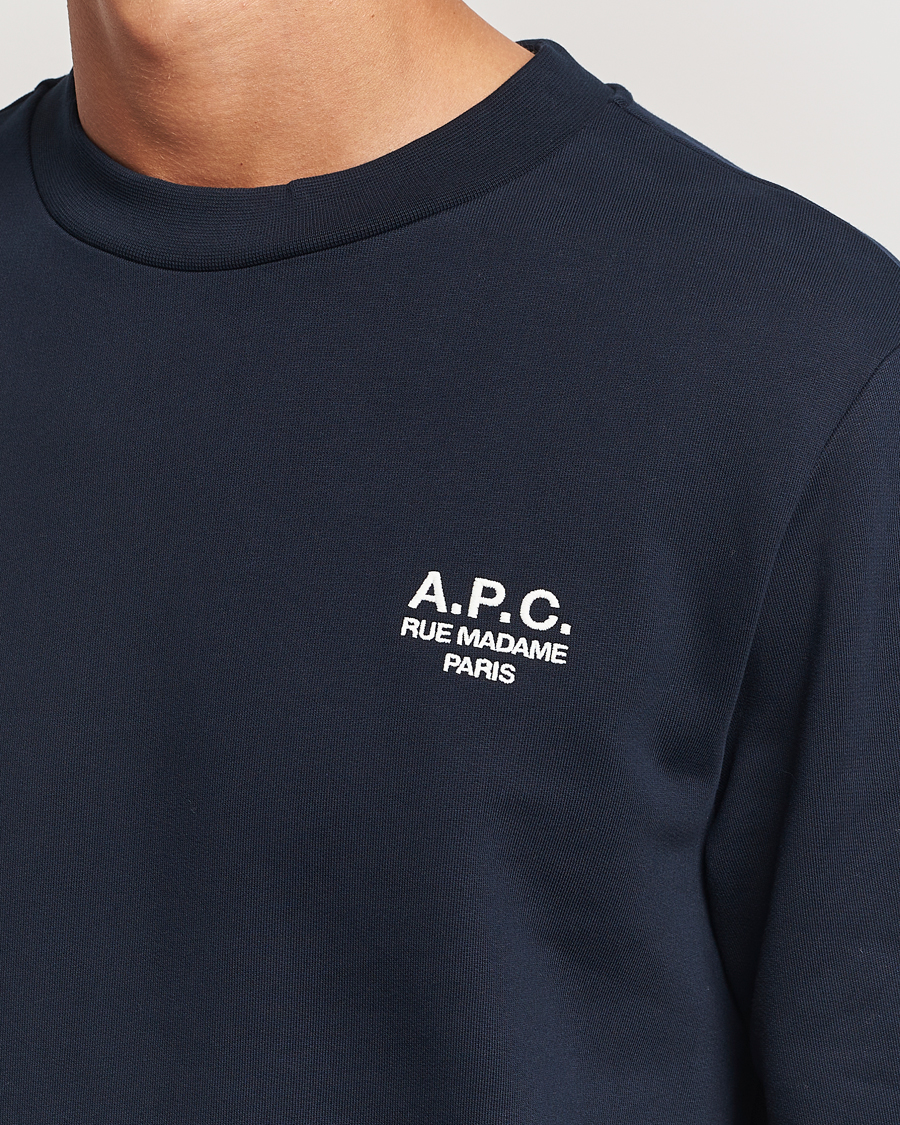 Men | Sweaters & Knitwear | A.P.C. | Rue Madame Sweatshirt Dark Navy