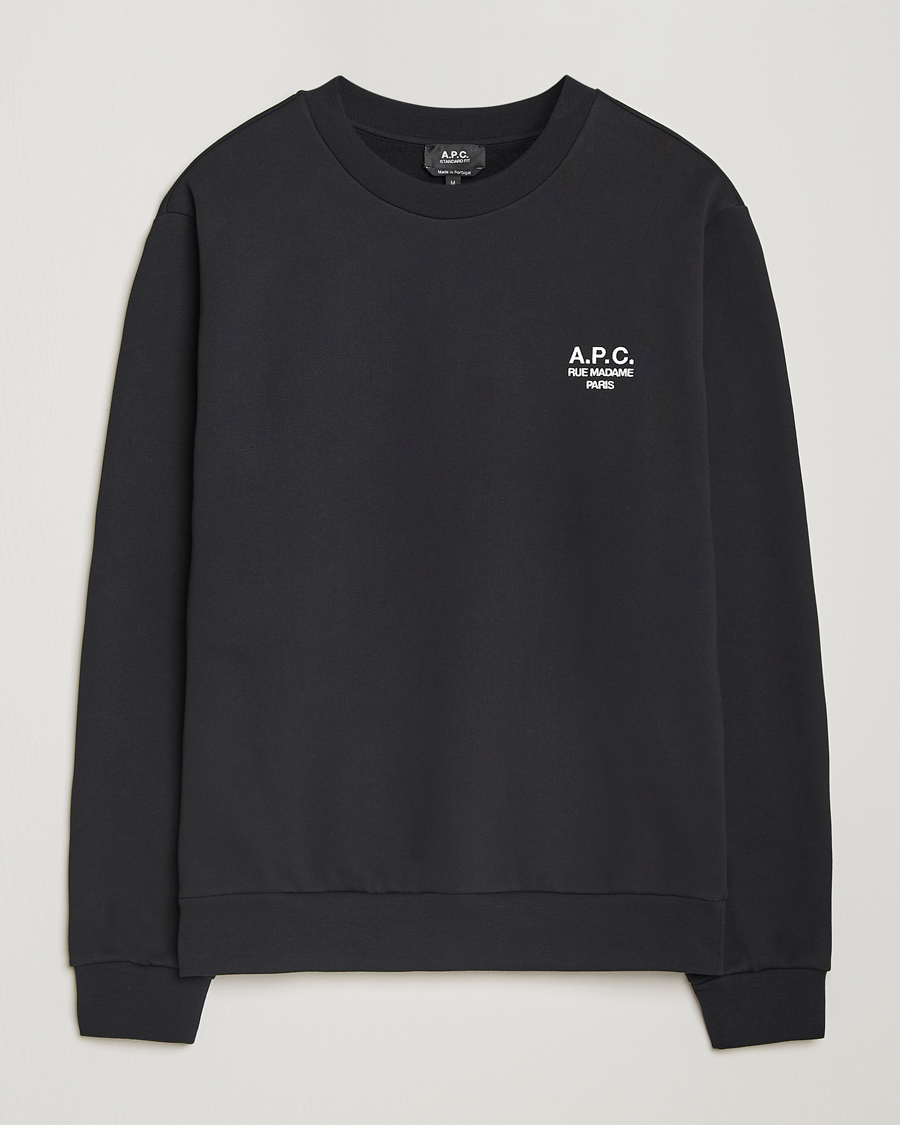 Men | Sweaters & Knitwear | A.P.C. | Rue Madame Sweatshirt Black/White