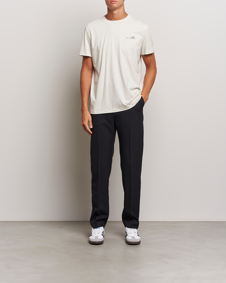 Men | T-Shirts | A.P.C. | Item T-Shirt Ecru Chine