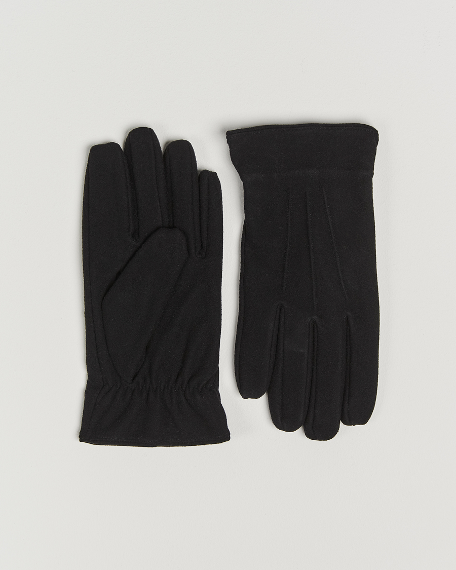 Men | Gloves | Amanda Christensen | Lined Wool Gloves Black