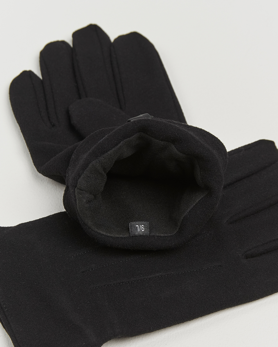 Men | Gloves | Amanda Christensen | Lined Wool Gloves Black