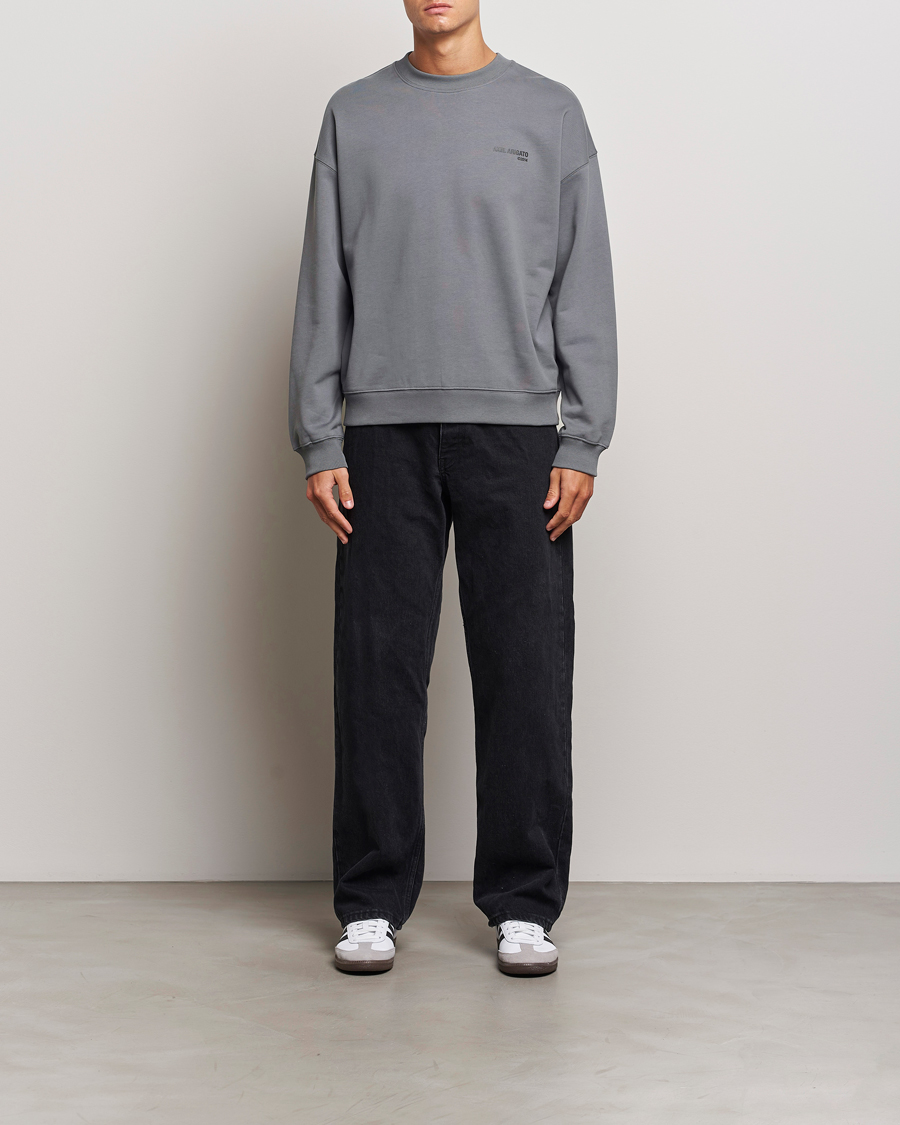 Men | Sweaters & Knitwear | Axel Arigato | Spade Sweatshirt Washed Steel