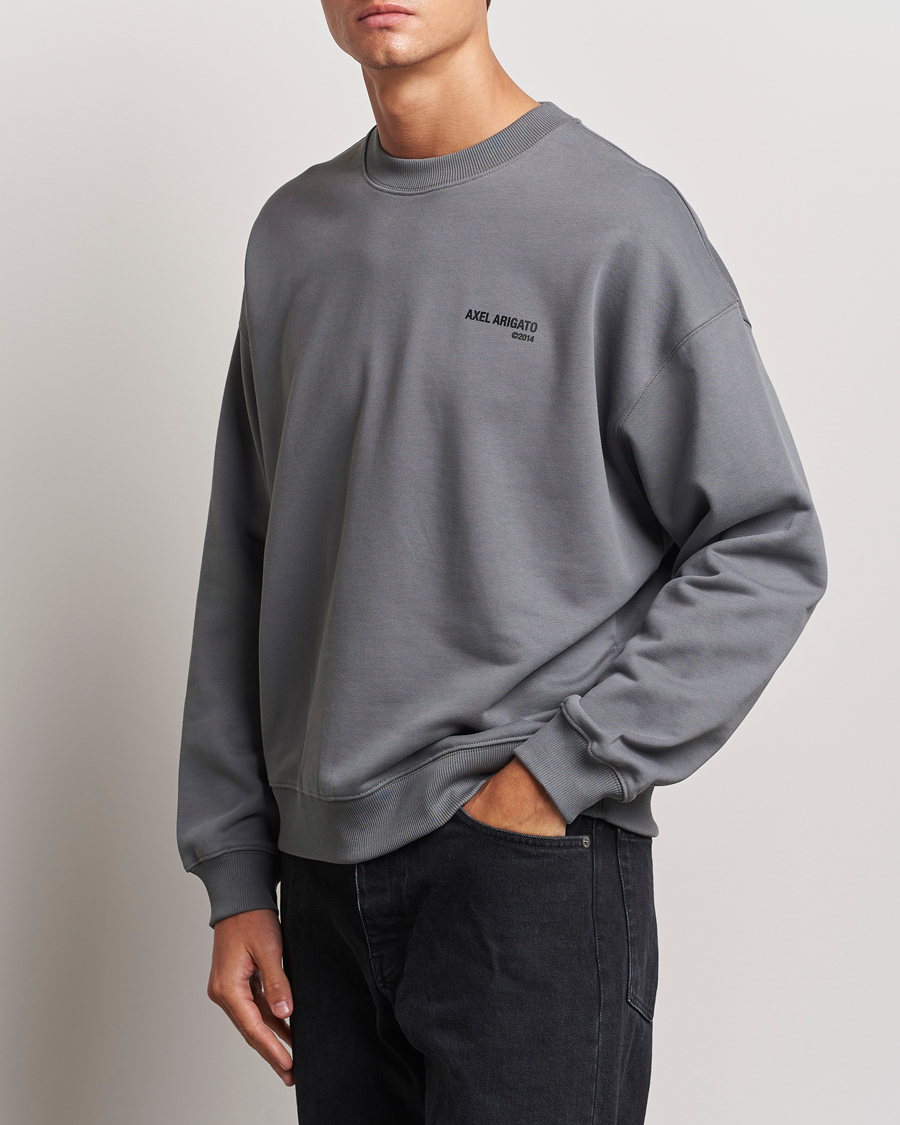 Men | Sweaters & Knitwear | Axel Arigato | Spade Sweatshirt Washed Steel
