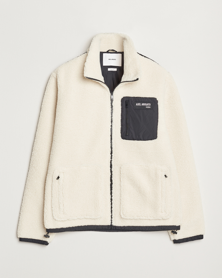 Men | Sweaters & Knitwear | Axel Arigato | Billie Fleece Jacket Ecru