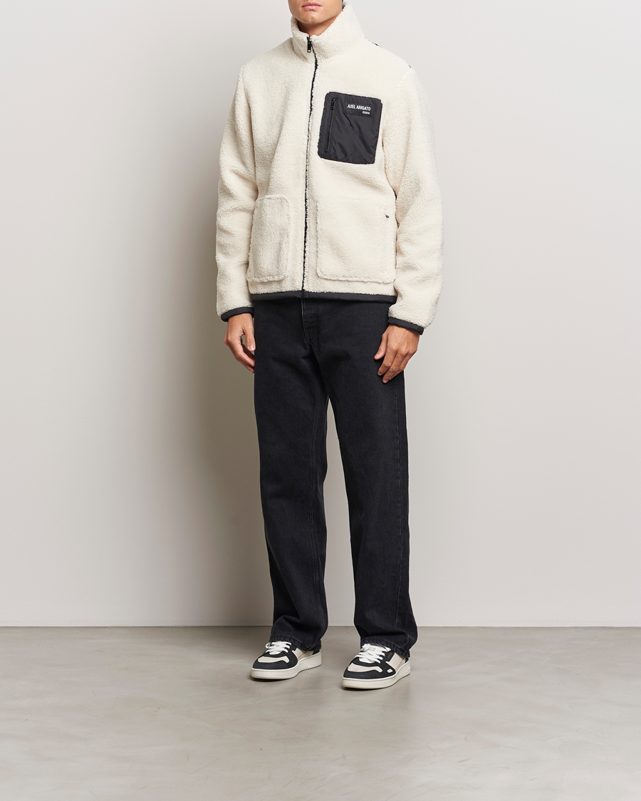 Men | Sweaters & Knitwear | Axel Arigato | Billie Fleece Jacket Ecru