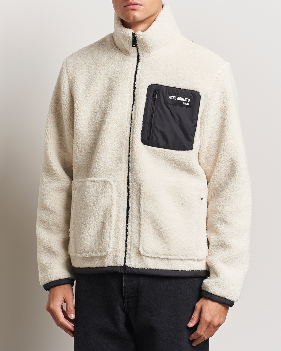 Men | Sweaters & Knitwear | Axel Arigato | Billie Fleece Jacket Ecru