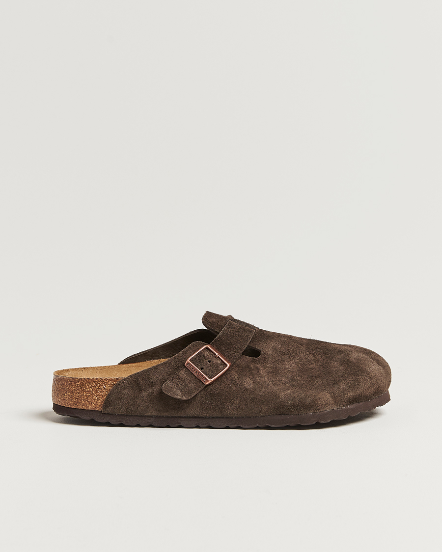 Men | Sandals & Slides | BIRKENSTOCK | Boston Soft Footbed Mocca Suede