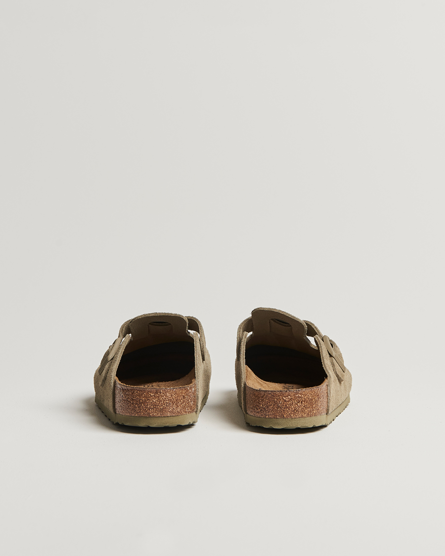 Men | Sandals & Slides | BIRKENSTOCK | Boston Classic Footbed Faded Khaki Suede