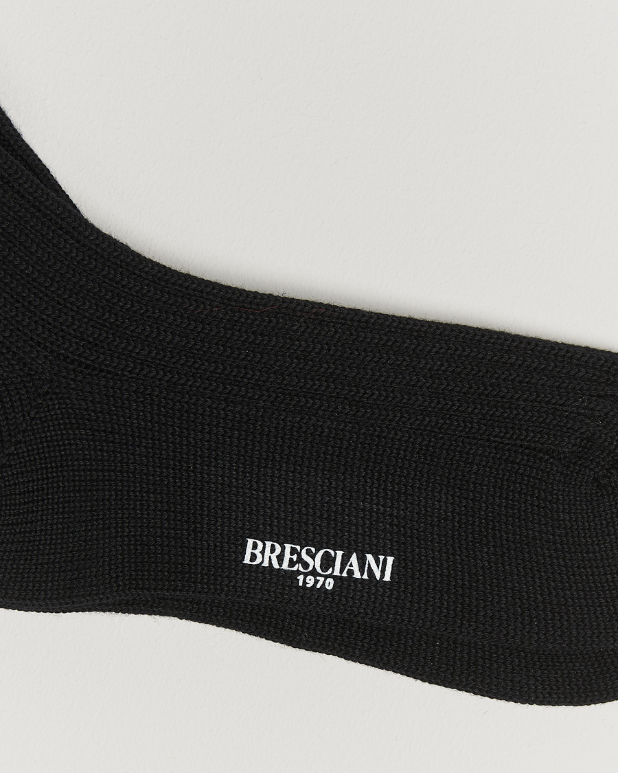 Men | Underwear & Socks | Bresciani | Heavy Wool Socks Black