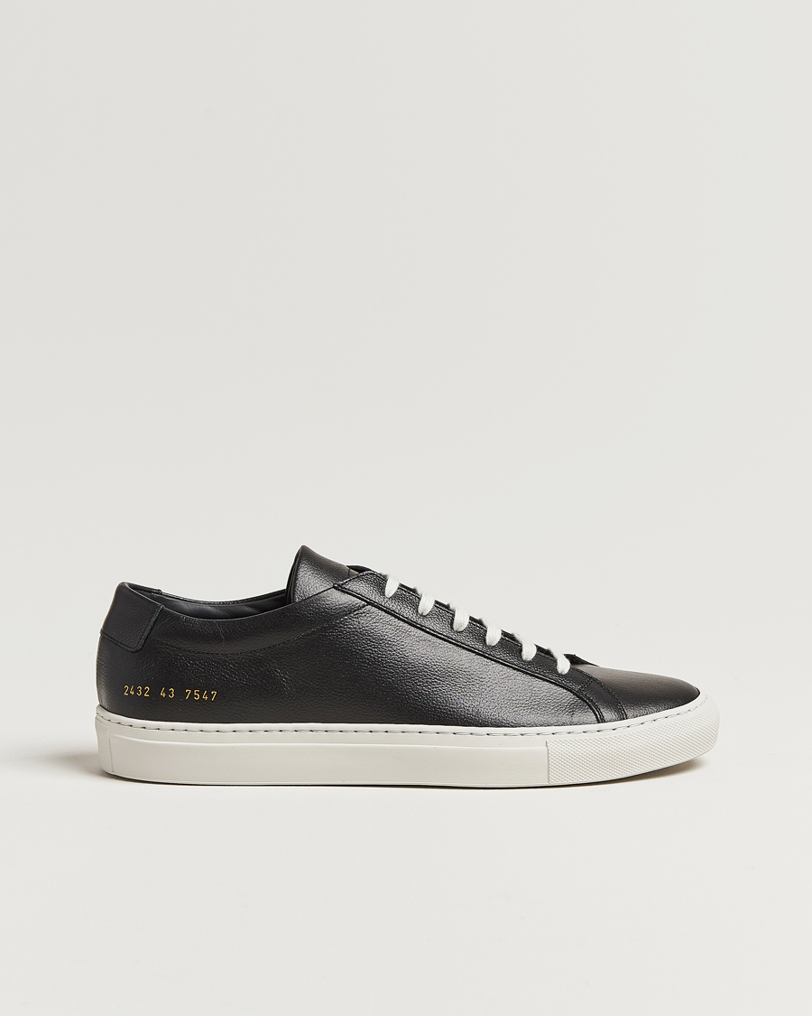 Men | Common Projects Original Achilles Pebbled Leather Sneaker Black | Common Projects | Original Achilles Pebbled Leather Sneaker Black