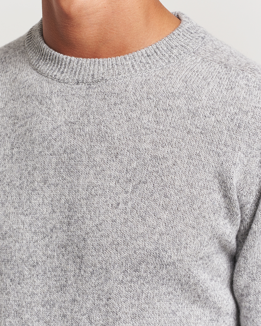 Men | Sweaters & Knitwear | Altea | Wool/Cashmere Crew Neck Pullover Grey Melange