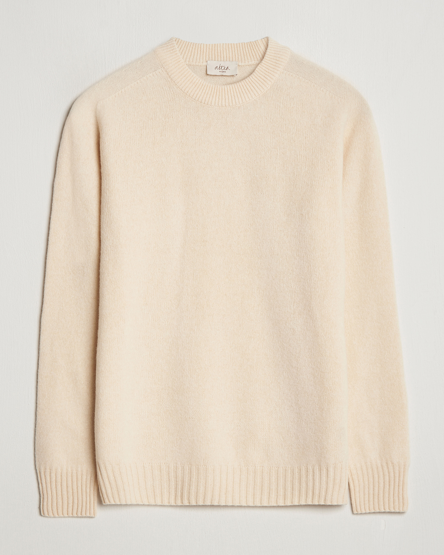 Men | Sweaters & Knitwear | Altea | Wool/Cashmere Crew Neck Pullover Latte