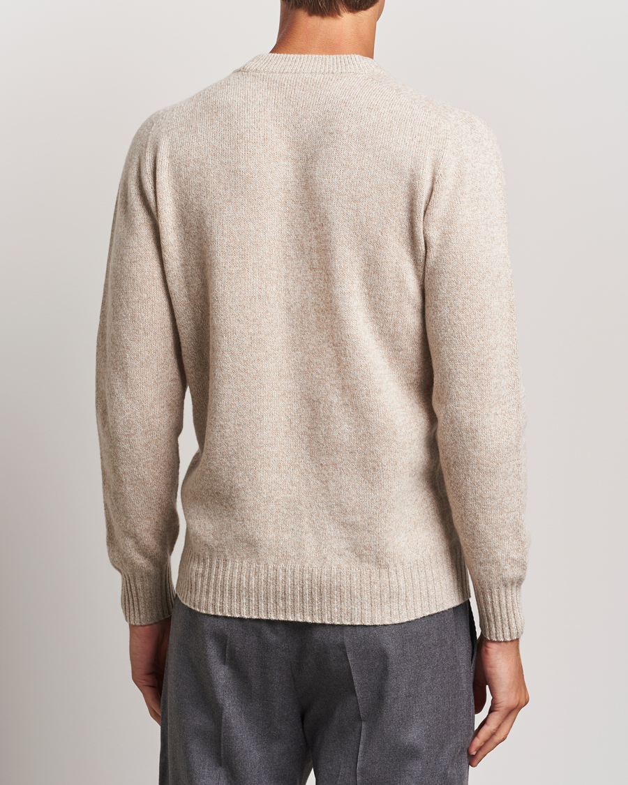 Men | Sweaters & Knitwear | Altea | Wool/Cashmere Crew Neck Pullover Beige Melange