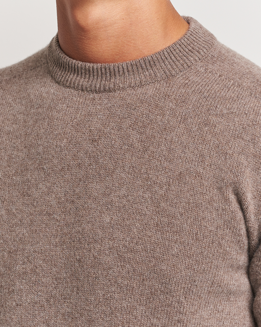 Men | Sweaters & Knitwear | Altea | Wool/Cashmere Crew Neck Pullover Taupe