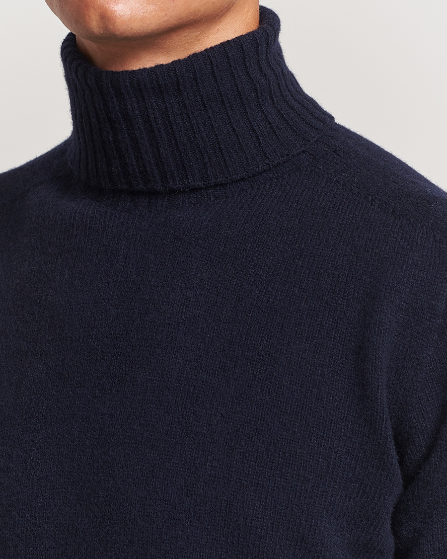 Men | Sweaters & Knitwear | Altea | Wool/Cashmere Rollneck Navy