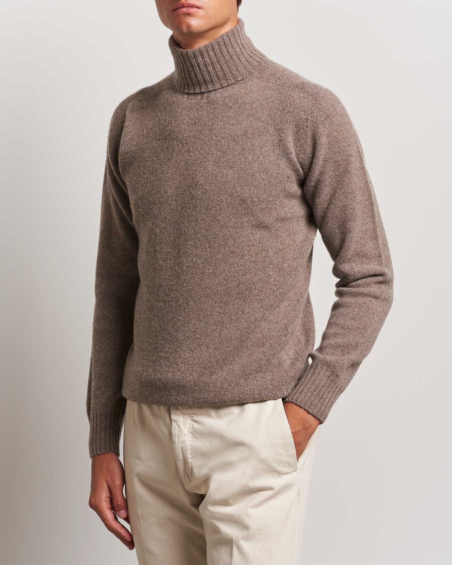 Men | Sweaters & Knitwear | Altea | Wool/Cashmere Rollneck Taupe