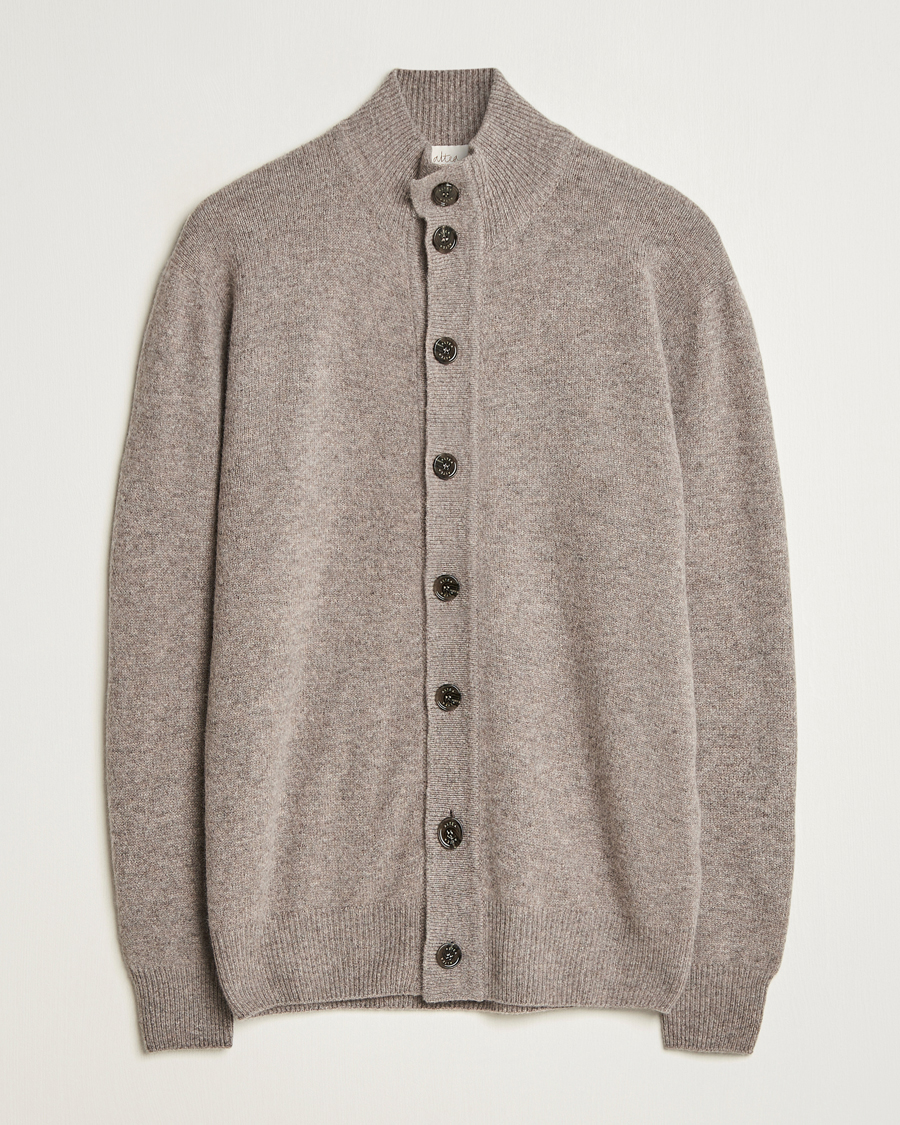 Men | Sweaters & Knitwear | Altea | Shetland Cardigan Taupe