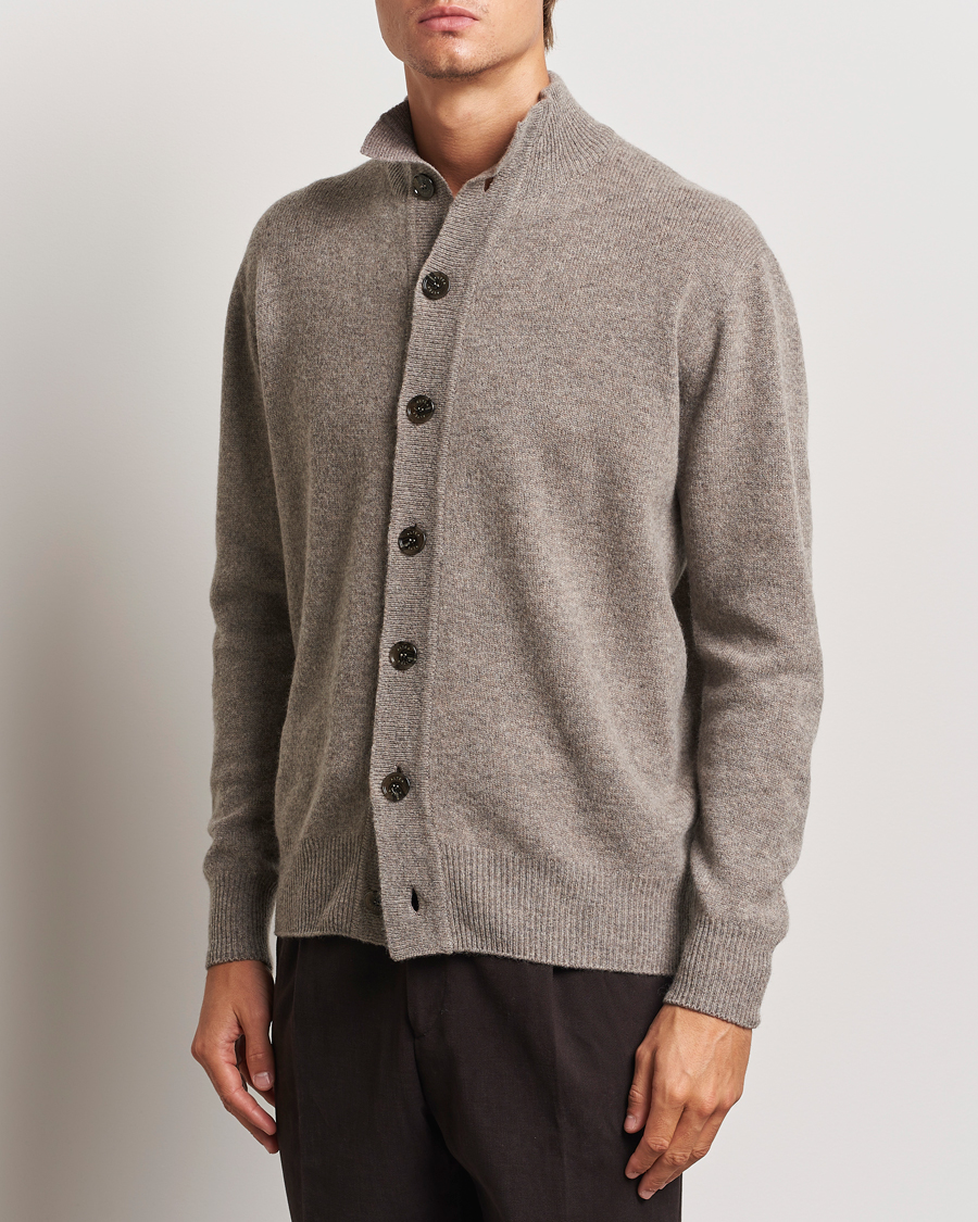 Men | Sweaters & Knitwear | Altea | Shetland Cardigan Taupe