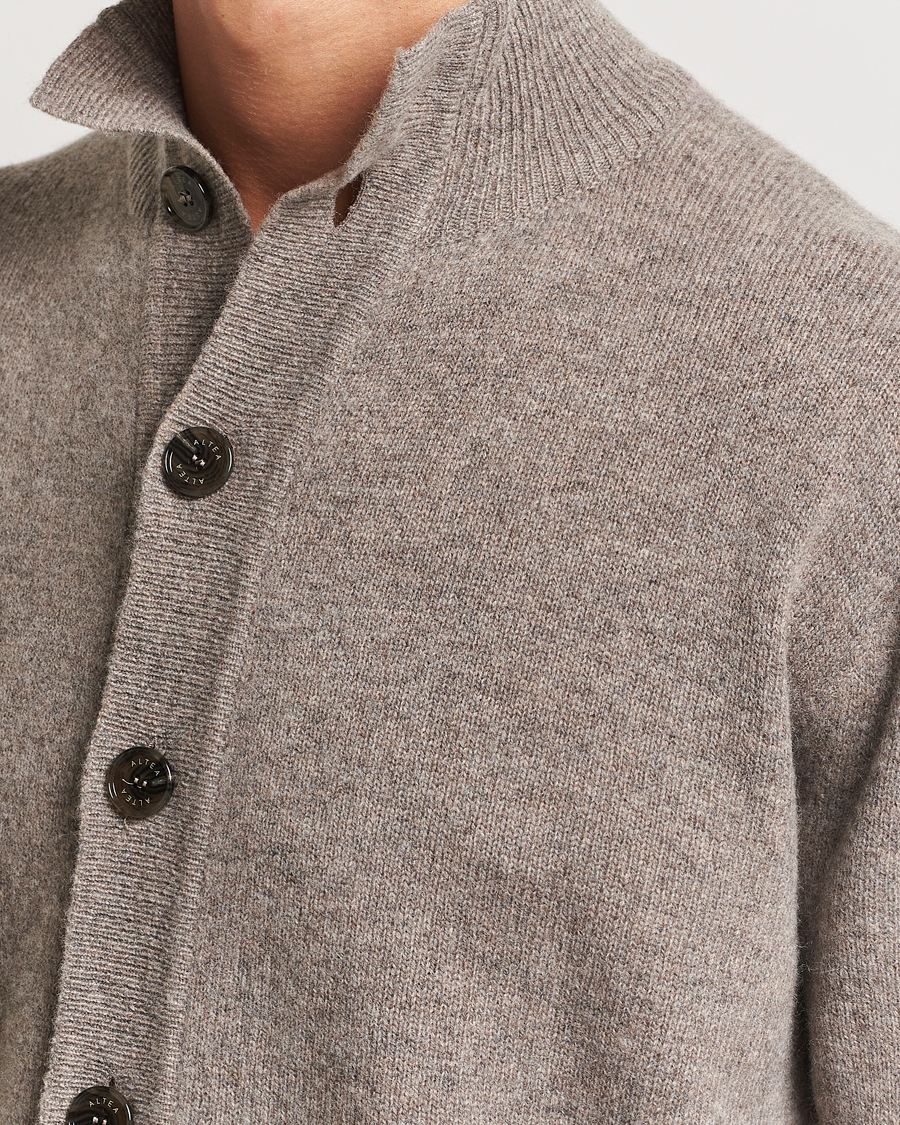 Men | Sweaters & Knitwear | Altea | Shetland Cardigan Taupe
