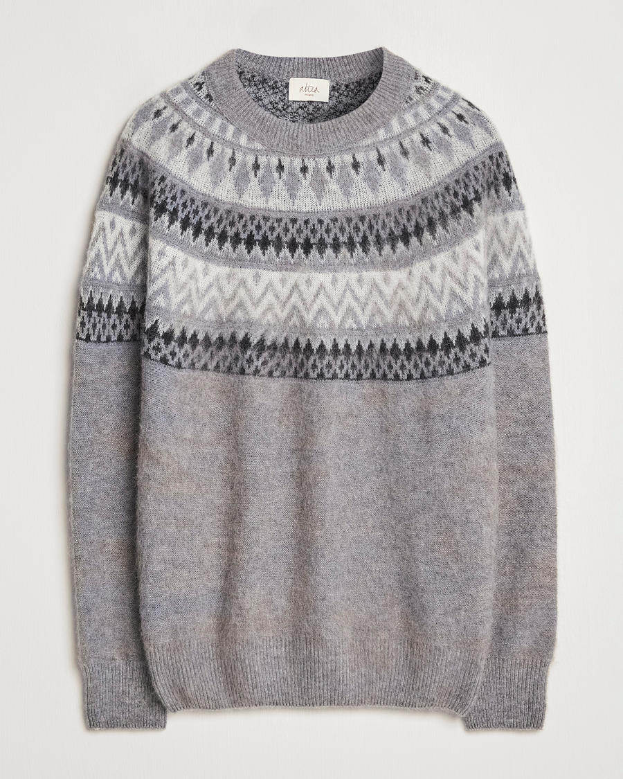 Men | Sweaters & Knitwear | Altea | Wool/Cashmere Norwegian Sweater Grey