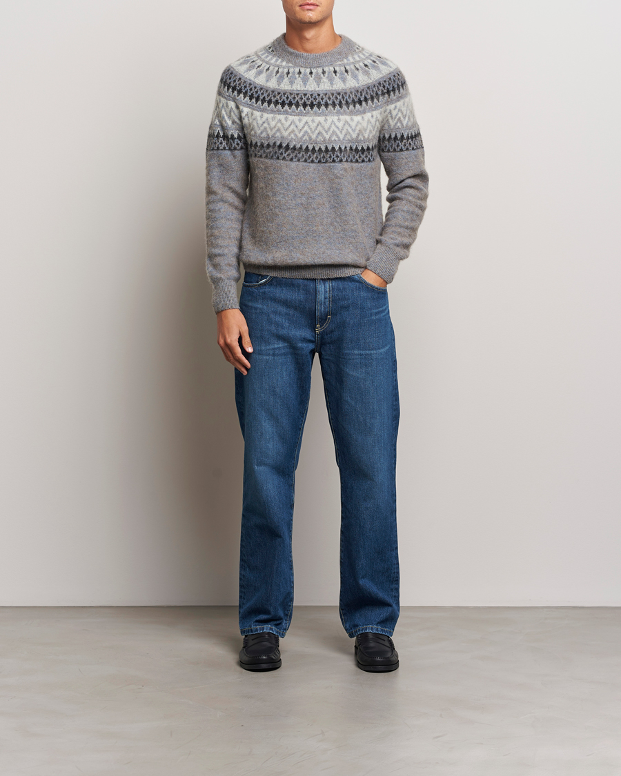Men | Sweaters & Knitwear | Altea | Wool/Cashmere Norwegian Sweater Grey