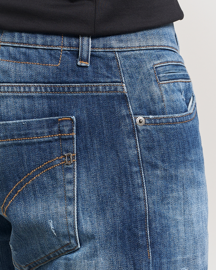 Men | Jeans | Dondup | George Light Distressed Jeans Medium Blue
