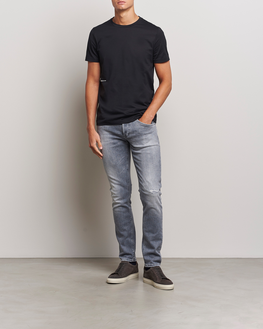 Men | Jeans | Dondup | George Light Distressed Jeans Light Grey