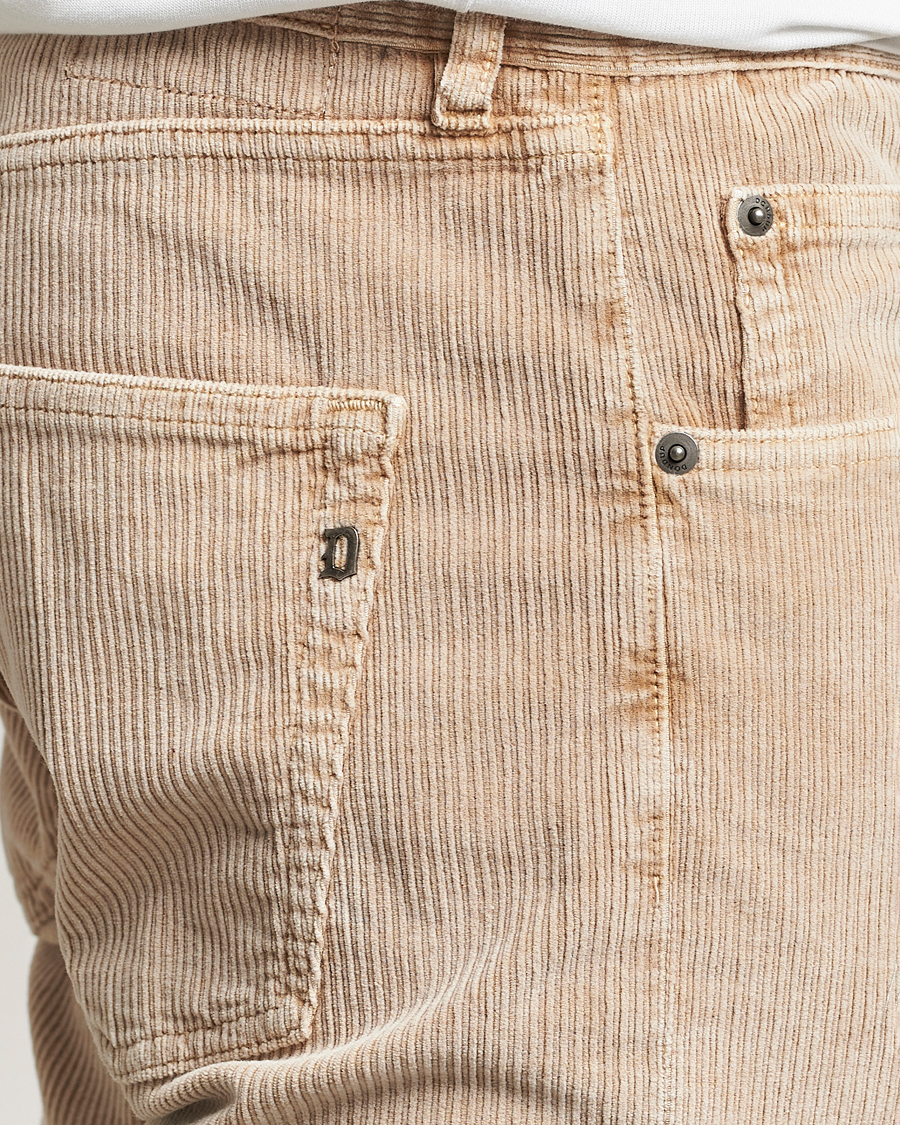Men | Trousers | Dondup | Icon Corduroy Trousers Light Beige