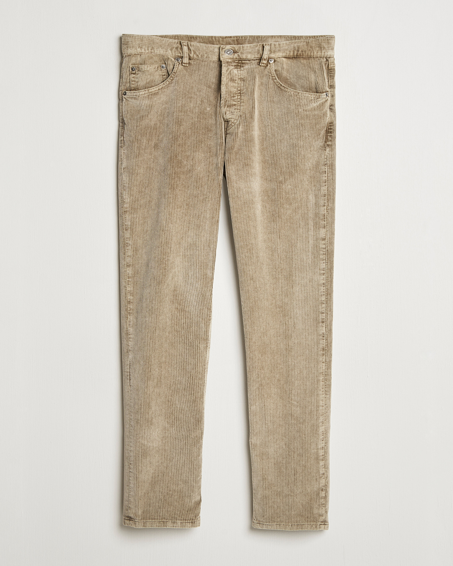 Men | Trousers | Dondup | Icon Corduroy Trousers Khaki