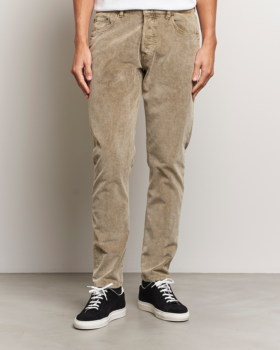 Men | Trousers | Dondup | Icon Corduroy Trousers Khaki
