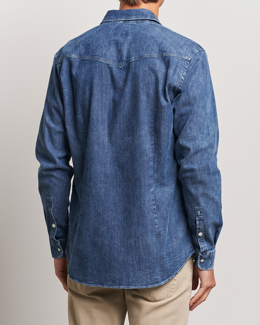 Men | Shirts | Dondup | Slim Fit Denim Shirt Medium Blue