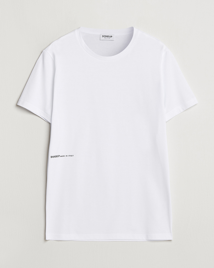 Men | T-Shirts | Dondup | Logo Crew Neck T-Shirt White