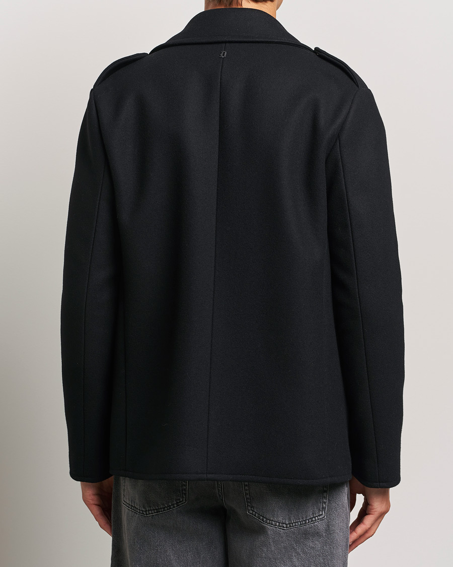 Men | Coats & Jackets | Dondup | Wool Peacoat Black