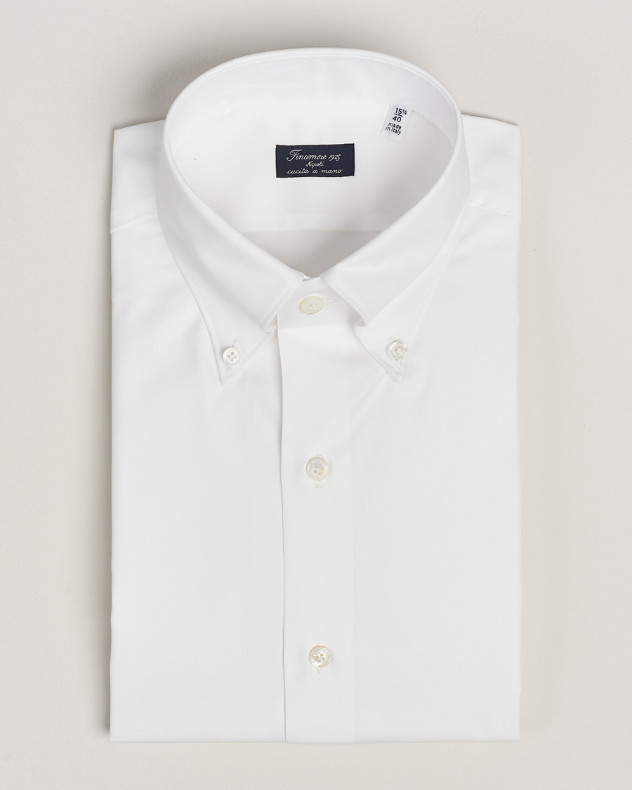 Men | Shirts | Finamore Napoli | Milano Slim Oxford Button Down Shirt White