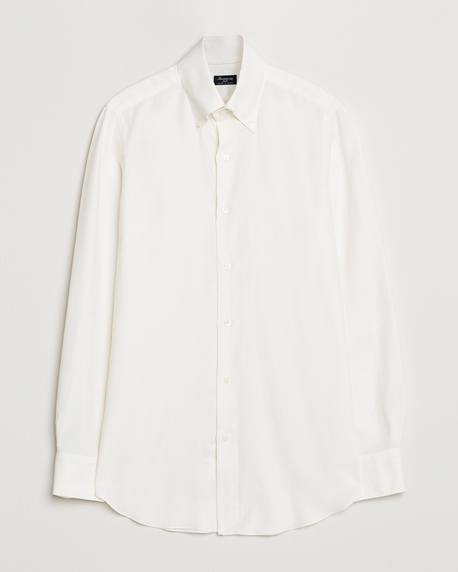 Men | Shirts | Finamore Napoli | Milano Slim Cashmere BD Shirt White