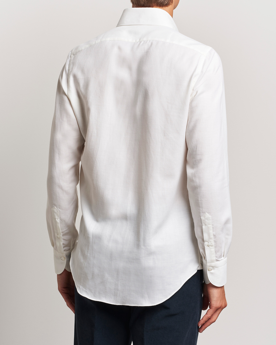Men | Shirts | Finamore Napoli | Milano Slim Cashmere BD Shirt White