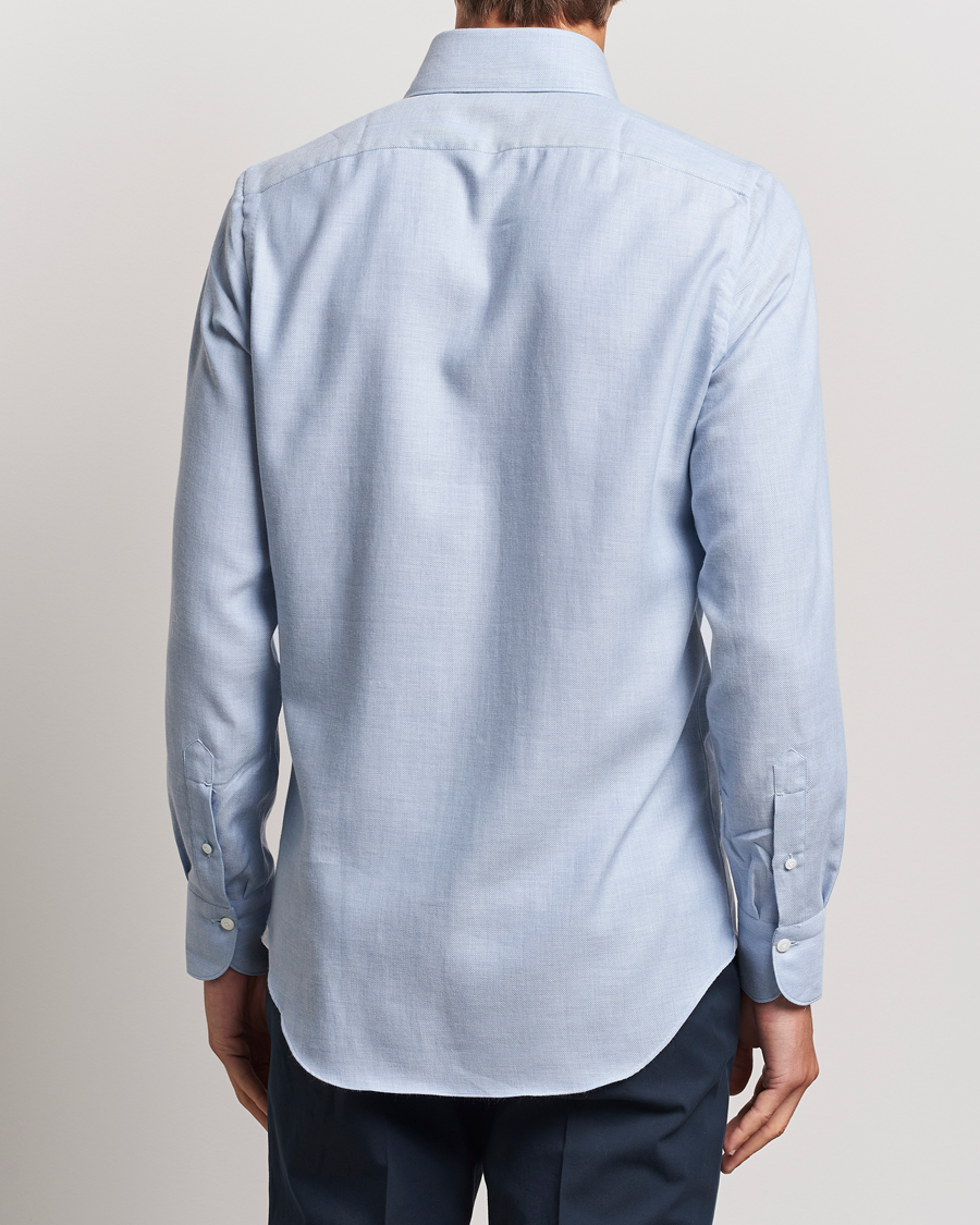 Men | Shirts | Finamore Napoli | Milano Slim Cashmere BD Shirt Light Blue