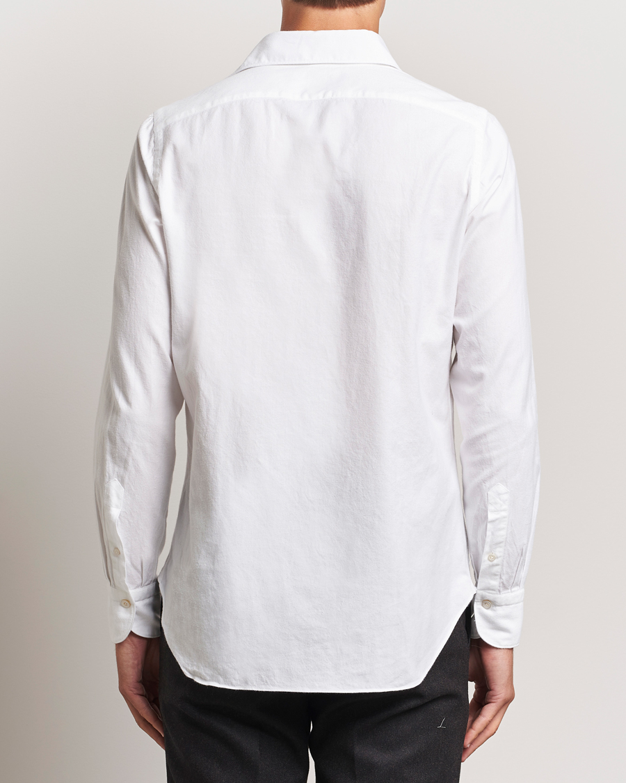 Men | Shirts | Finamore Napoli | Gaeta Flannel Shirt White