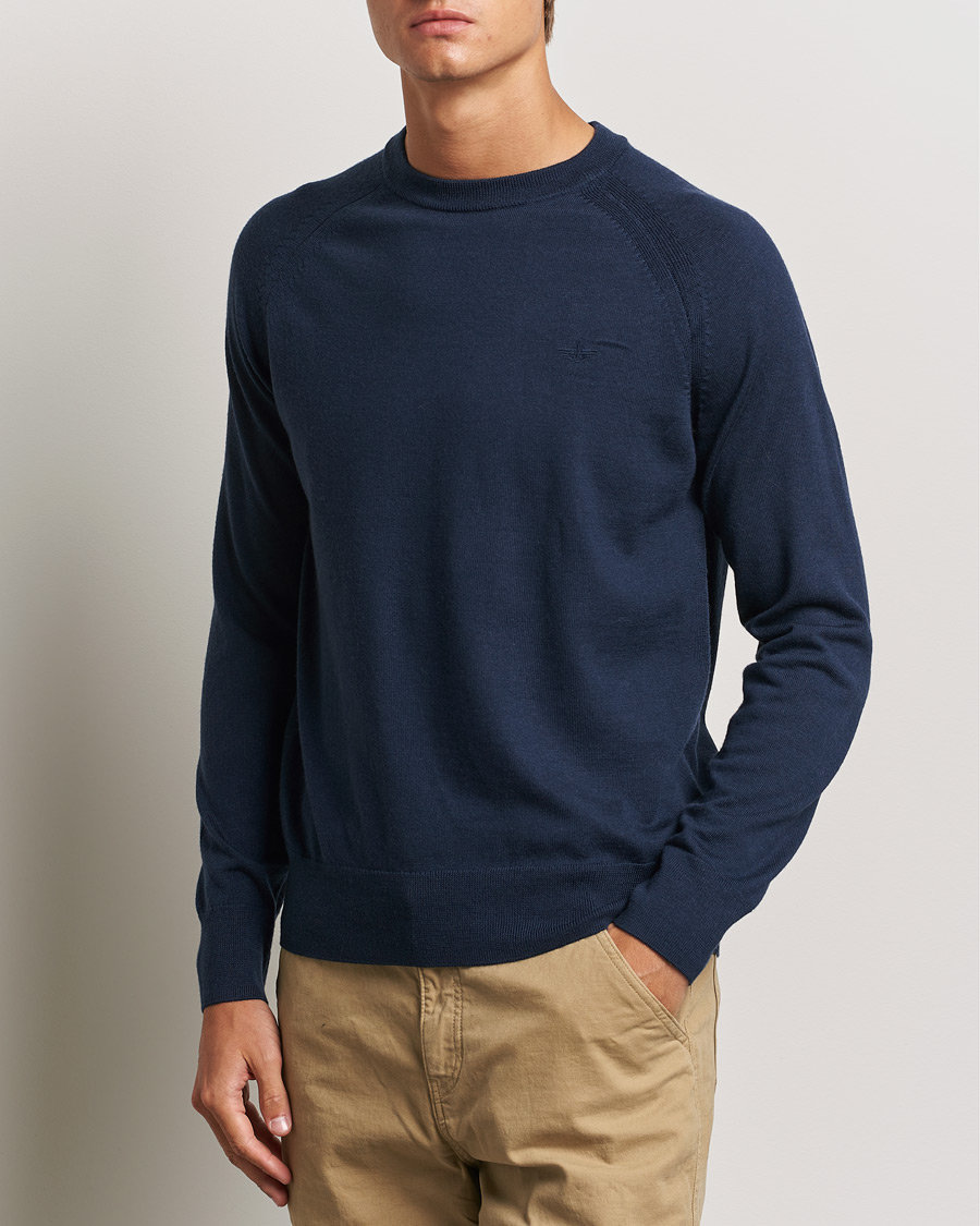 Men | Sweaters & Knitwear | Dockers | Washable Merino Crewneck Navy Blazer