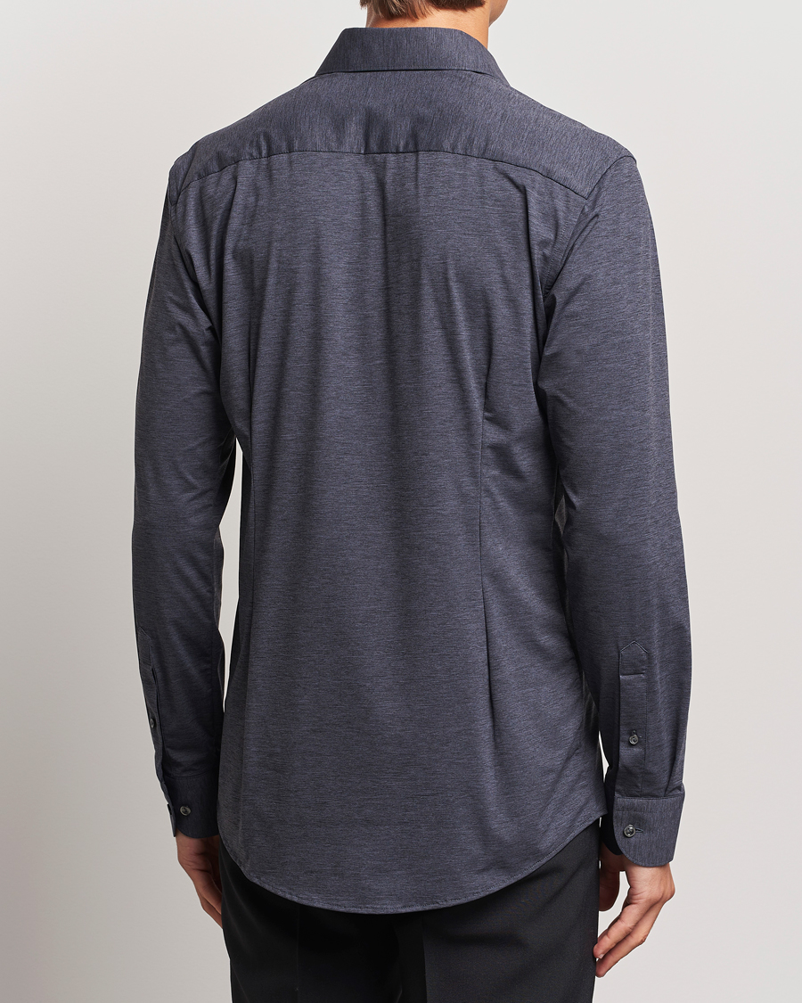 Men | Shirts | Eton | Slim Fit Four Way Stretch Shirt Dark Grey